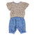 baby unisex trousers | blue w/ black tigers