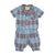 baby hawaiian shirt | blue checkered