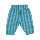 Baby unisex trousers | blue & green checkered