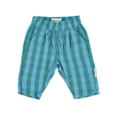 Baby unisex trousers | blue & green checkered