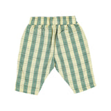 Baby unisex trousers | light yellow checkered