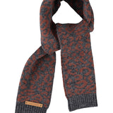 Knitted Scarf Dark Grey with Animal Print