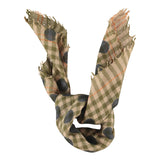 Scarf Green Checkered with Polka Dots