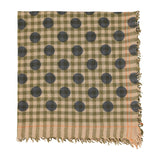 Scarf Green Checkered with Polka Dots