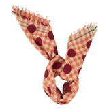 Scarf Orange Checkered with Polka Dots