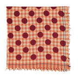 Scarf Orange Checkered with Polka Dots