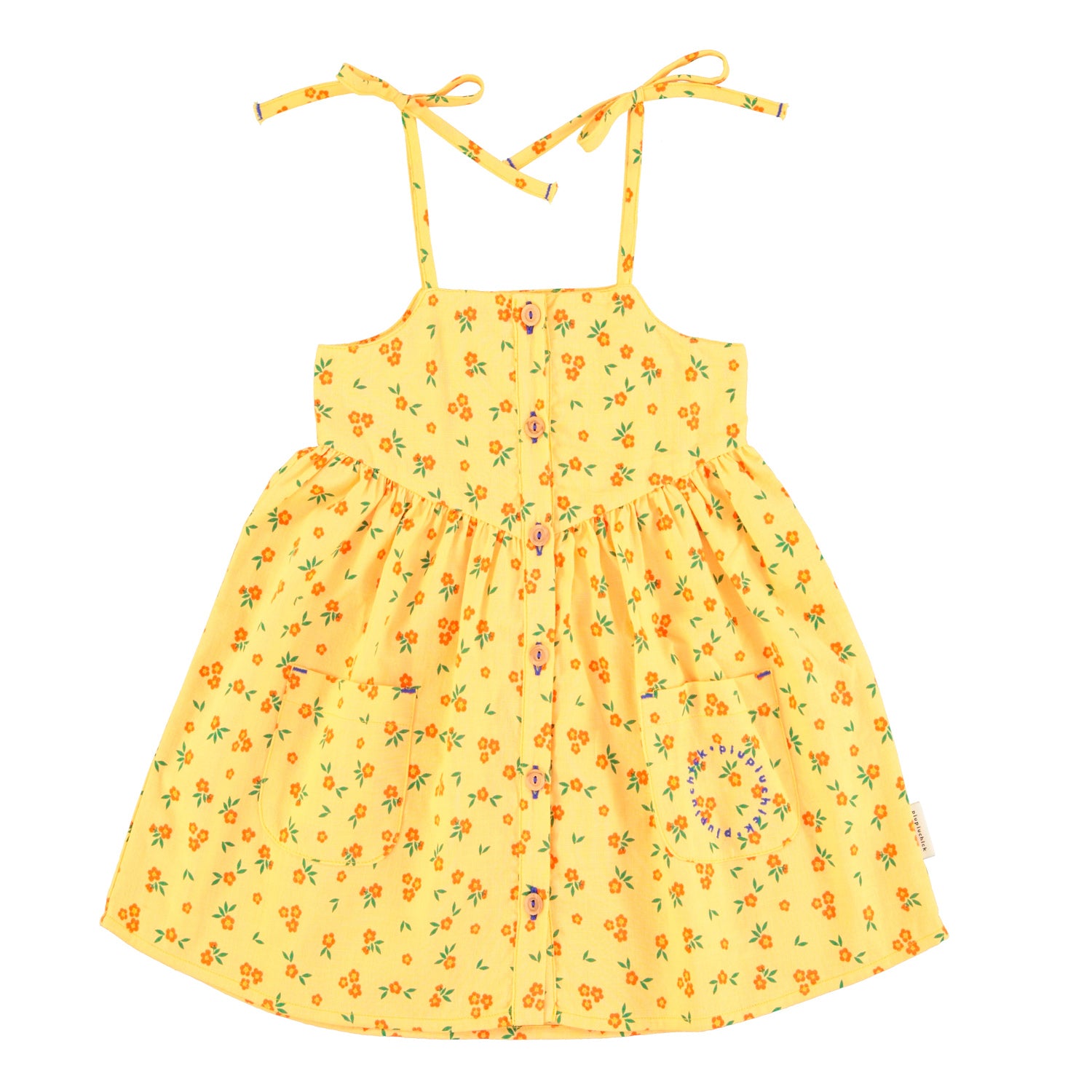 short dress | yellow w/ flowers allover – piupiuchick