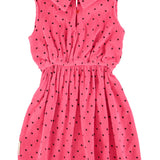short dress w/ collar |pink w/ black hearts allover
