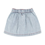 short skirt | blue light denim