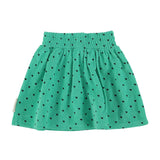 short skirt | green w/ black hearts allover