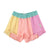 shorts w/ fringes | multicolor pastels