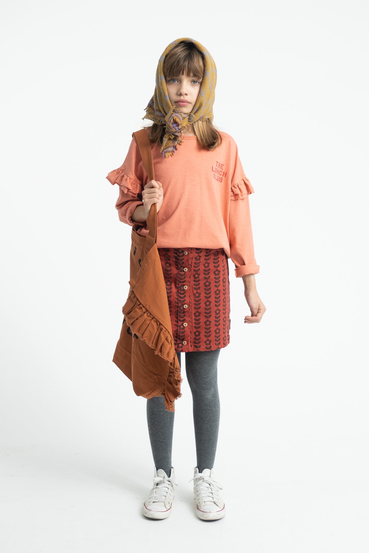 Short Skirt Bordeaux with Black Flowers