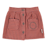 Short Skirt Bordeaux with Black Stripes