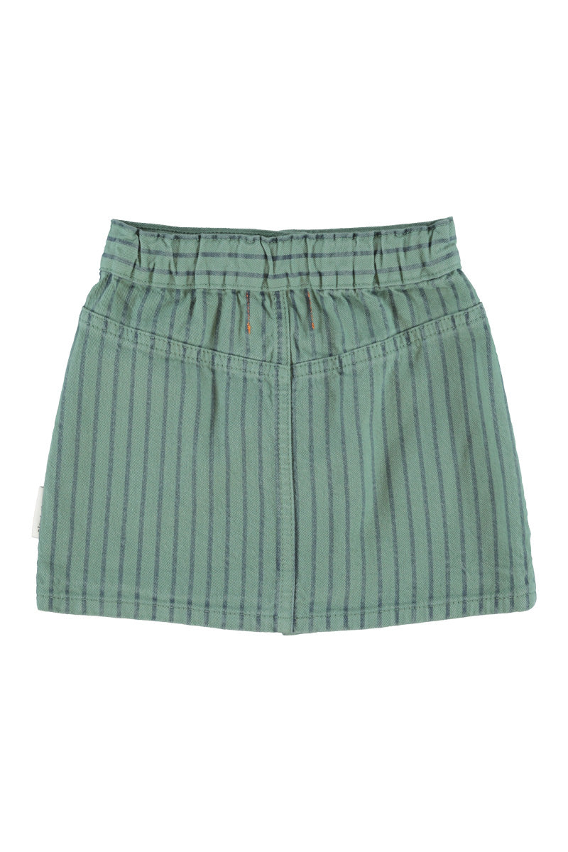 Short Skirt Green with Black Stripes