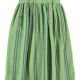Long Skirt Green with Double Stripes