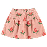 Short Skirt Pink with Big Flowers