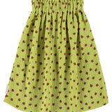 Long Skirt Pistachio Green with Little Flowers