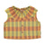 sleeveless blouse w/ collar | mustard checkered