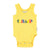 sleeveless bodysuit | yellow w/ "camp" print