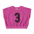 sleeveless sweatshirt | fuchsia w/ "3" print