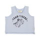 sleeveless t'shirt | light blue w/ tiger print