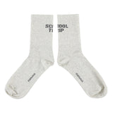 Socks Light Grey with "School Trip"