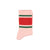 socks | pink w/ red & green stripes