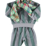 Baby Sweatshirt Grey & Green Stripes