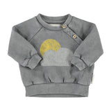 Baby Sweatshirt Grey with Sun & Cloud Print
