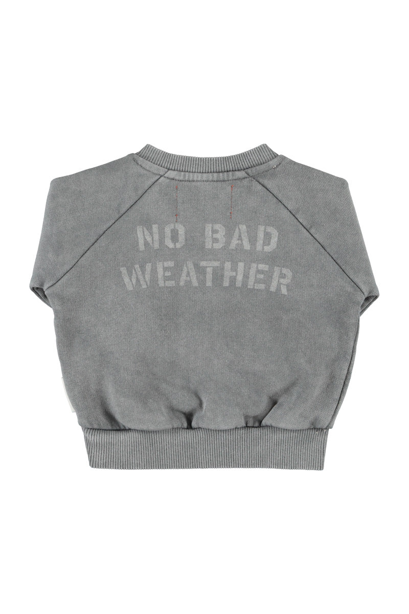 Baby Sweatshirt Grey with Sun & Cloud Print