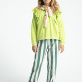 Sweatshirt with Frills Lime