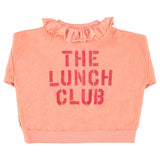 Sweatshirt with Collar Pink with Apple Print