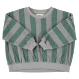 Sweatshirt Grey & Green Stripes