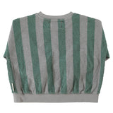 Sweatshirt Grey & Green Stripes