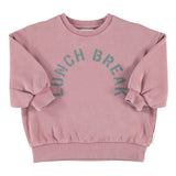 Oversized Sweatshirt Pink with "lunch Break" Print