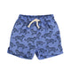 baby swim shorts | blue w/ black tigers