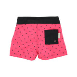 Boy Swim Shorts in Heart Print – Pink