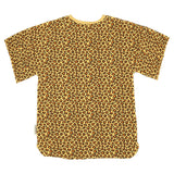 t-shirt dress | mustard  animal print