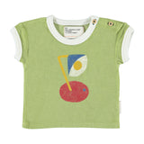 Baby Terry Cotton Tshirt Green with Desk Lamp Print