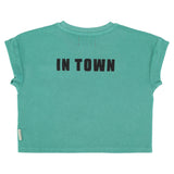 t-shirt | turquoise w/ "best friend" print