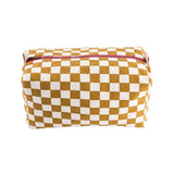 Toilet Bag | Checkered, Caramel