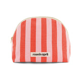 Oval Toilet Bag | Large Stripes, Tomato