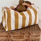 Toilet Bag | Large Stripes, Caramel