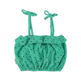 top w/ straps | green w/ black hearts allover