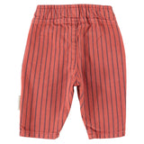 Baby Trousers Bordeaux with Black Stripes