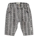 Baby Trousers Grey with Black Flowers