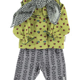 Baby Trousers Grey with Black Flowers