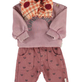 Baby Trousers Pink with Black Hearts