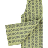 Trousers Green with Black Flowers
