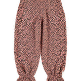 Trousers with Ruffles Pink with Animal Print